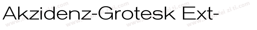 Akzidenz-Grotesk Ext字体转换